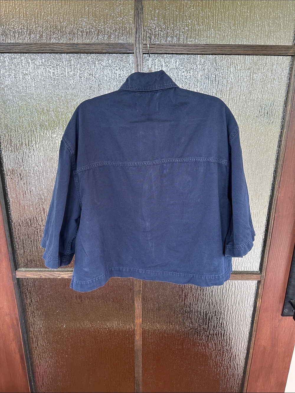 Weekend Max Mara Navy Embroidered Utility Cropped Jacket size 10. - Picture 13 of 15